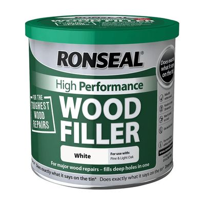 RONSEAL HIGH PERF WOOD FILLER WHITE 3.7KG