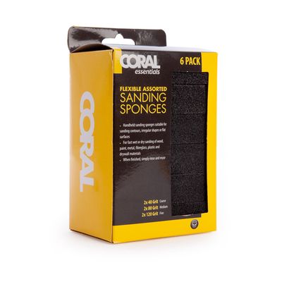 Coral Essential Sanding  Block Sponges (6PK)