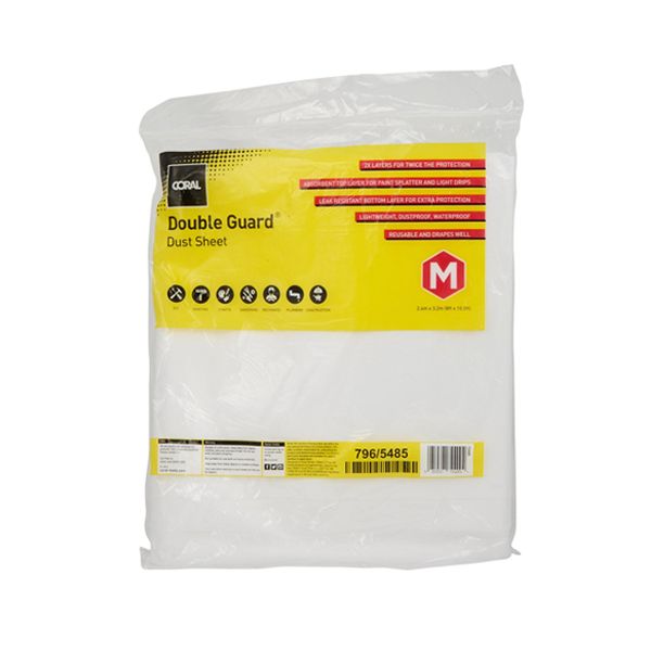 Coral Double Guard Dust Sheet (2.4m x 3.2m)
