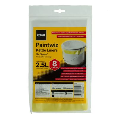 Coral Paintwiz 2.5L Kettle Liners 8PK