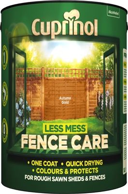 CUPRINOL LESS MESS FENCE CARE AUTUMN GOLD 5L