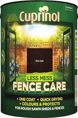 CUPRINOL LESS MESS FENCE CARE RICH OAK 5L