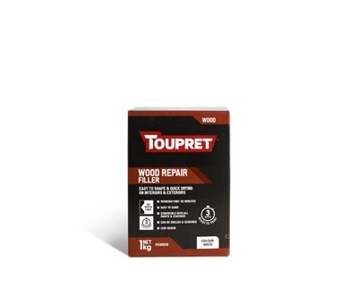 TOUPRET WOOD REPAIR FILLER (White, Quick Drying, Int/Ext) 1kg