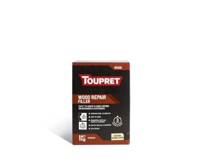 TOUPRET WOOD REPAIR FILLER (Natural Wood, Quick Drying, Int/Ext) 1kg