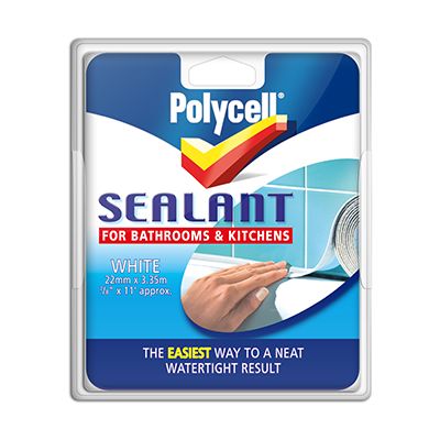 POLYCELL SEALANT BATHROOM &amp; KITCHEN WHITE 22MM