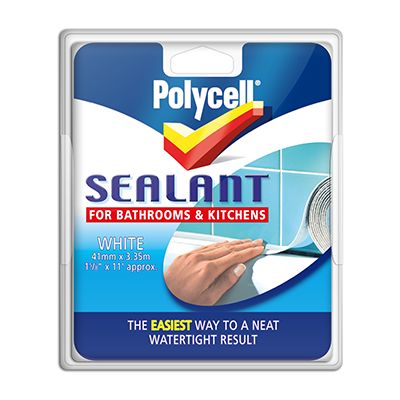 POLYCELL SEALANT BATHROOM &amp; KITCHEN WHITE 41MM