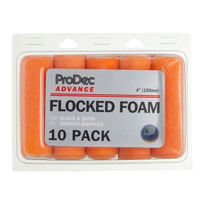 PRODEC FLOCKED FOAM MINI ROLLERS 4&quot; (10PK)
