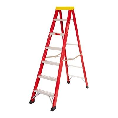 1.9M PRODEC FIBREGLASS STEP LADDER: 6 step&amp;tray