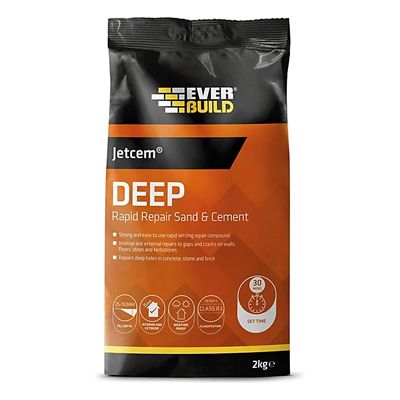 EVERBUILD JETCEM DEEP RAPID REPAIR SAND&amp;CEMENT 2KG