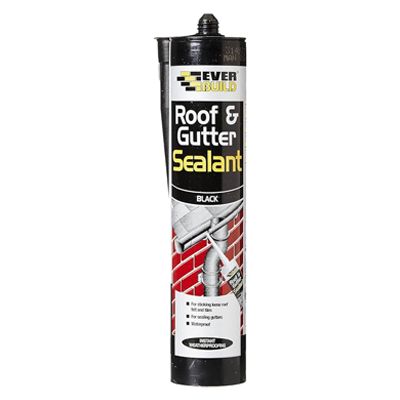 EVERBUILD ROOF &amp; GUTTER SEALANT BLACK 295ML
