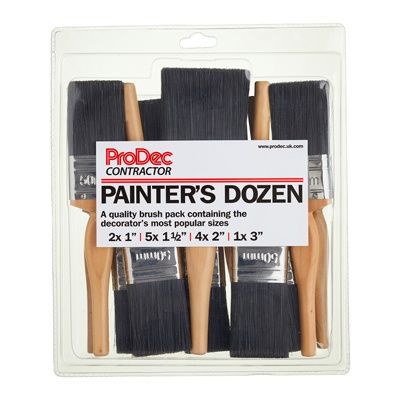 12PC PRODEC CONTRACTOR PAINTER&#39;S DOZEN BRUSH SET