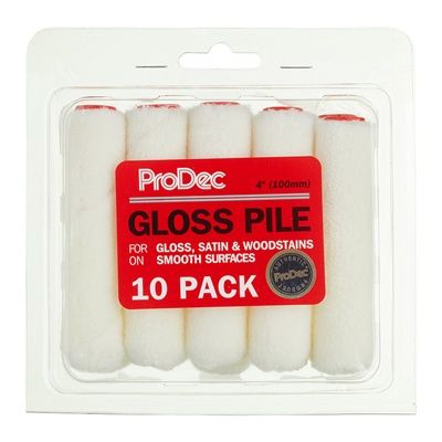 4&quot; PRODEC GLOSS PILE MINI ROLLER REFILLS (10PK)