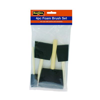 Rustins Foam Brushes - 1&quot;, 2&quot;, 3&quot; &amp; 4&quot;