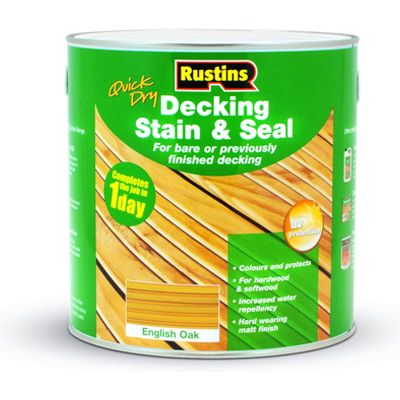 Rustins Decking Stain English Oak 2.5ltr