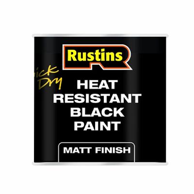 Rustins Heat Resistant Black Paint 250ml