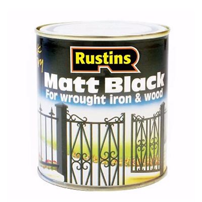 Rustins QD Black Matt For Wood &amp; Metal 500ml