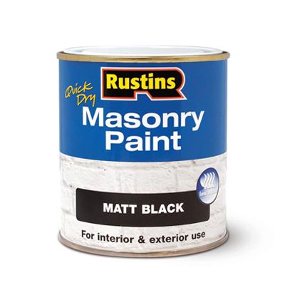 Rustins Masonry Paint Black 500ml