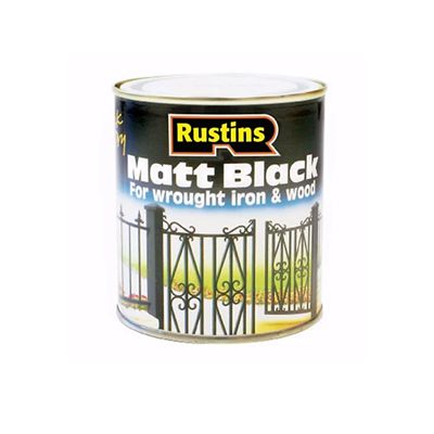 Rustins QD Black Matt For Wood &amp; Metal 250ml
