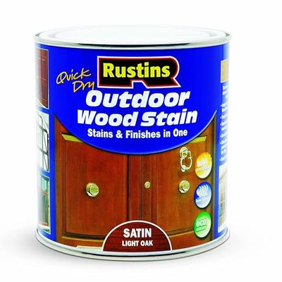 Rustins Outdoor Wood Stain Satin Light Oak 2.5ltr