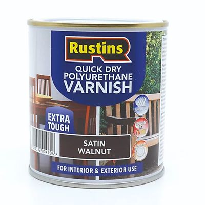 Rustins QD Poly Varnish Satin Walnut 2.5L