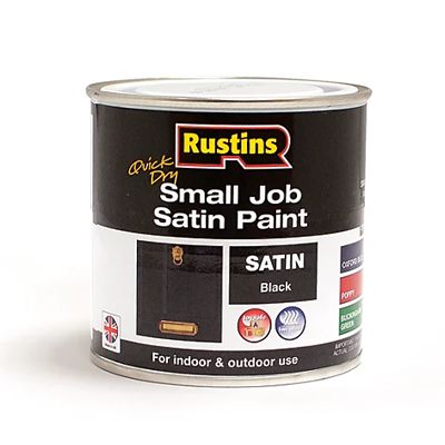 Rustins QD Small Job Black 250ml Satin