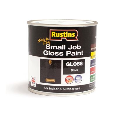 Rustins QD Small Job Gloss Black 250ml