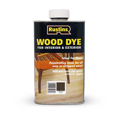 Rustins Wood Dye Dark Teak 250ml