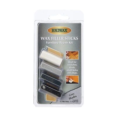 Rustins Briwax Wax Filler Sticks Grey (Pack 4)