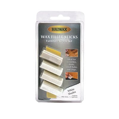 Rustins Briwax Wax Filler Sticks White (Pack 4)