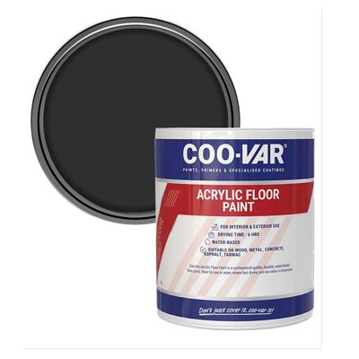 COOVAR ACRYLIC FLOOR PAINT BLACK 5 LITRE
