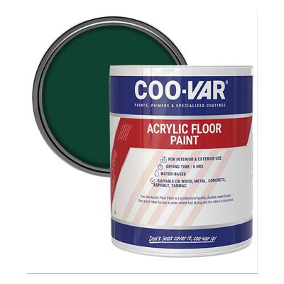 COOVAR ACRYLIC FLOOR PAINT FOREST GREEN 1 LITRE