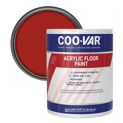 COOVAR ACRYLIC FLOOR PAINT TILE RED 5 LITRE