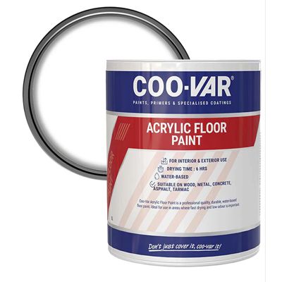 COOVAR ACRYLIC FLOOR PAINT WHITE 5 LITRE