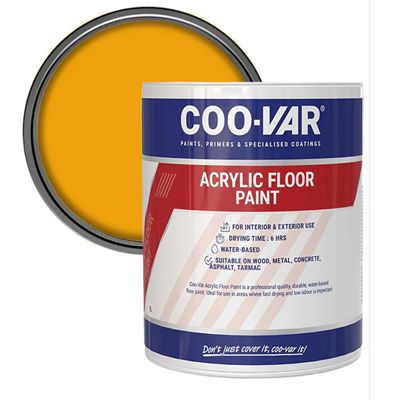 COOVAR ACRYLIC FLOOR PAINT YELLOW 5 LITRE