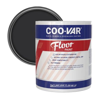 COOVAR FLOOR PAINT BLACK 5 LITRE