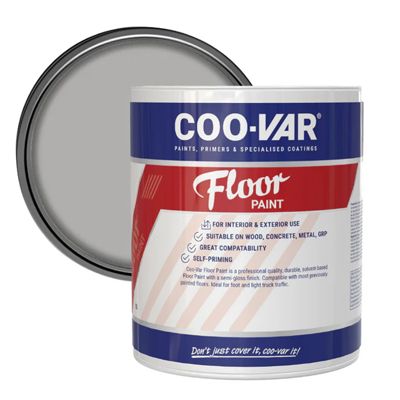 COOVAR FLOOR PAINT LIGHT GREY 2.5 LITRE