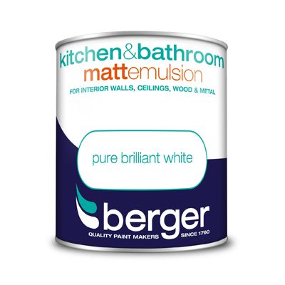 BERGER KITCHEN &amp; BATHROOM MATT BRIL WHITE 1L