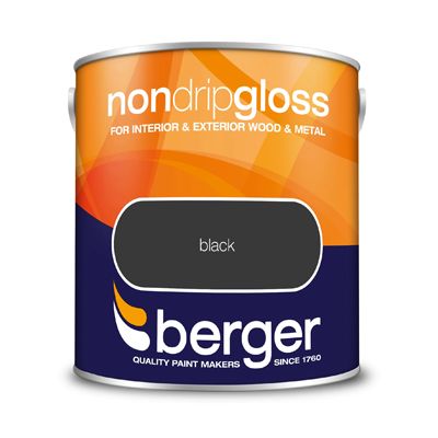 BERGER NON DRIP GLOSS BLACK 2.5L