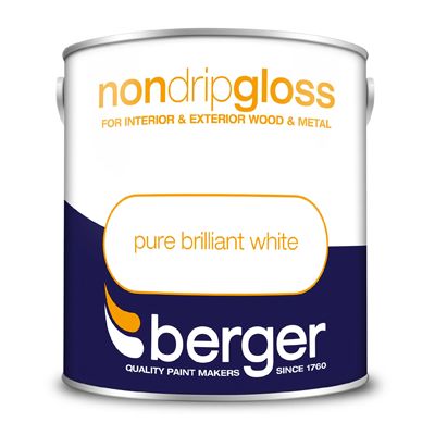 BERGER NON DRIP GLOSS BRIL WHITE 2.5L
