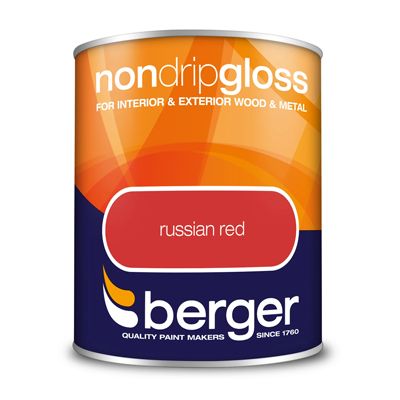 BERGER NON-DRIP GLOSS 750ML RUSSIAN RED