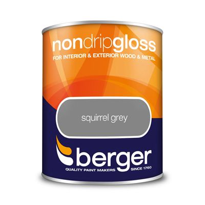 BERGER NON-DRIP GLOSS 750ML SQUIRREL GREY