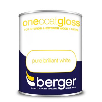 BERGER ONE COAT GLOSS BRIL WHITE 750ML