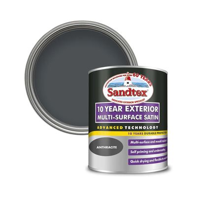 Sandtex 10 Year Multi-Surface Satin Anthracite 750ml
