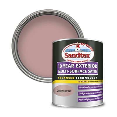 Sandtex 10 Year Multi-Surface Satin Vintage Pink 750ml