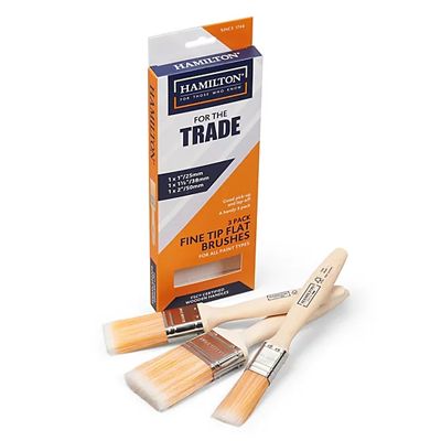 Hamilton For The Trade 3PC Fine Tip Flat Brush Set