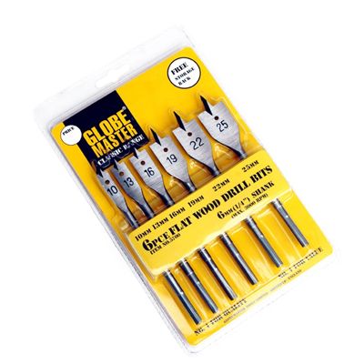 G/M 6pce Flat Wood Bit Set