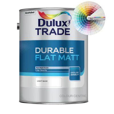 DULUX TRADE DURABLE FLAT MATT TINT COL 5L