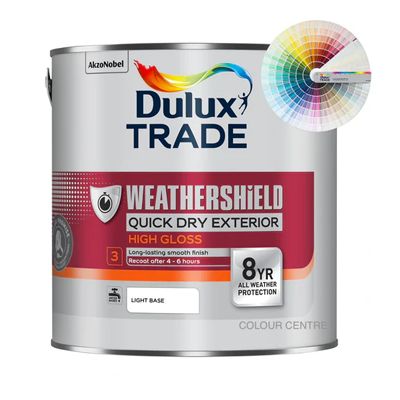 DULUX TRADE W/SHIELD QD EXT HI GLOSS TINT COL 2.5L