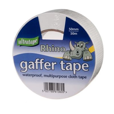 50MM X 50M WHITE CLOTH TAPE &quot;RHINO&quot;