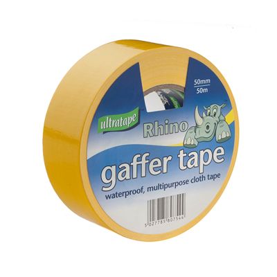 50MM X 50M YELLOW CLOTH TAPE - RHINO